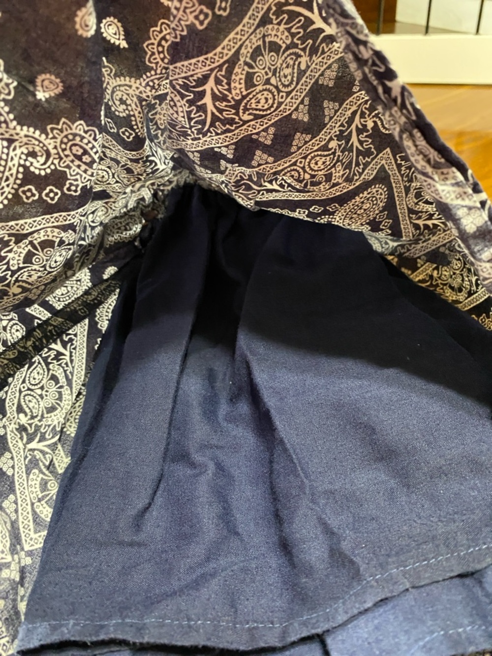 The Children's Place dress  Navy Blue Paisley Heart Fit-and-Flare Dress - Picture 6 of 7